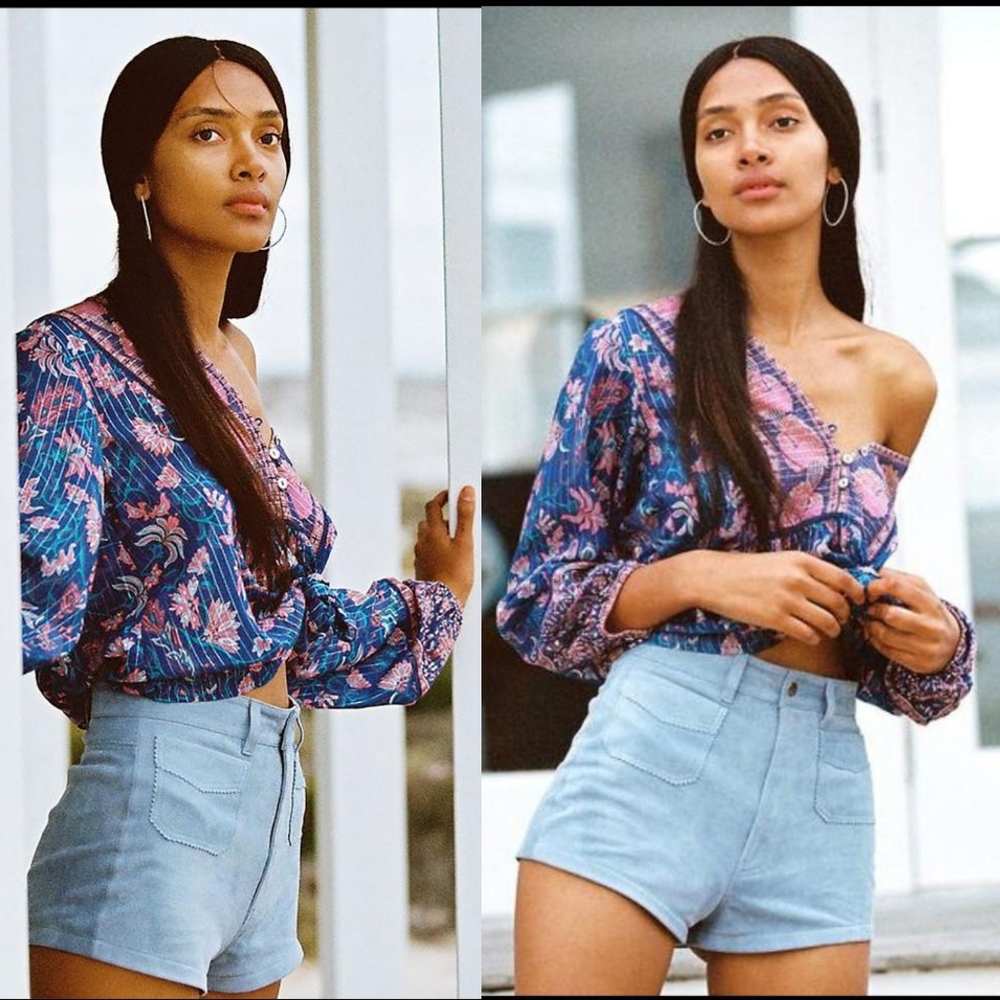 New Arnhem Aphrodite Blouse Midnight Top 8 S Purpl